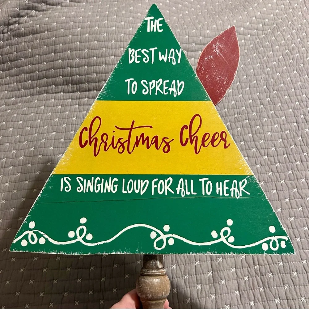 Festive ELF (the movie) Wooden Holiday Table Decor